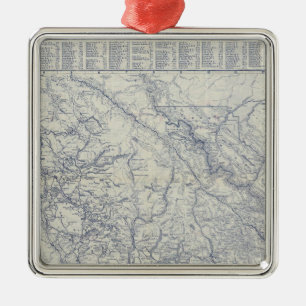 Rand McNally Offiziell 1925 Auto Trails Karte 2 Ornament Aus Metall