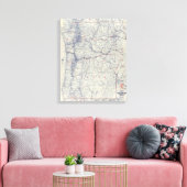 Rand McNally Offiziell 1925 Auto Trails Map Leinwanddruck (Insitu (Wohnzimmer))
