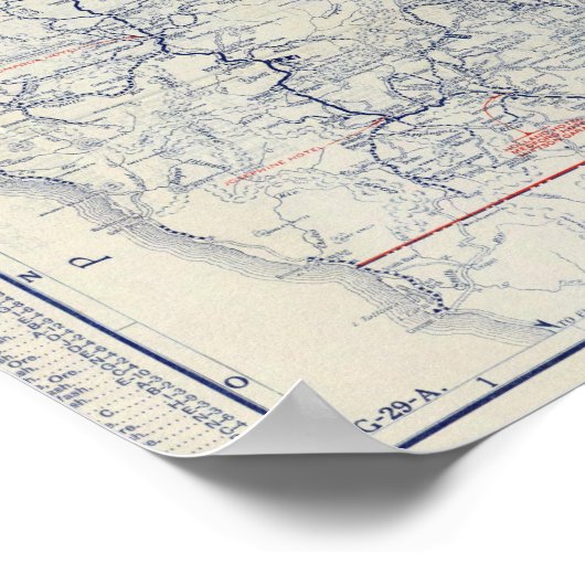 Rand McNally Offiziell 1925 Auto Trails Map Poster (Ecke)