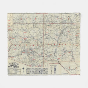 Rand McNally offizielle Auto-Spuren 1925 Fleecedecke