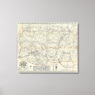 Rand McNally offizielle Auto-Spuren 1925 Leinwanddruck