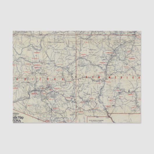 Rand McNally offizielle Auto-Spuren 1925 Seidenpapier (Vorderseite)