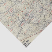 Rand McNally offizielle Auto-Spuren 1925 Seidenpapier (Ausschnitt)