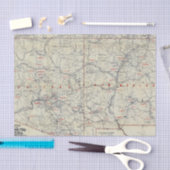 Rand McNally offizielle Auto-Spuren 1925 Seidenpapier (Handwerk)