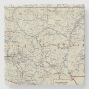 Rand McNally offizielle Auto-Spuren 1925 Steinuntersetzer