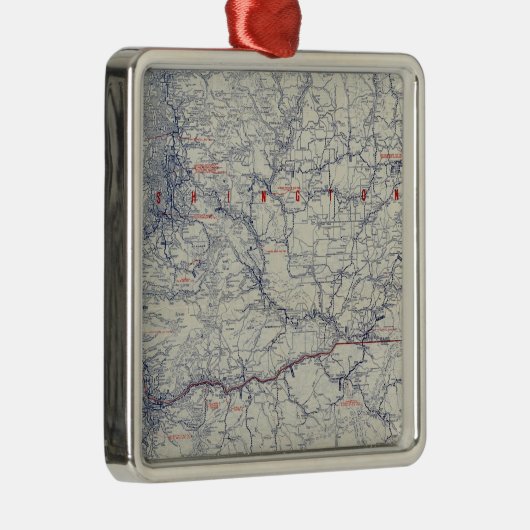Rand McNally offizielles Auto 1925 schleppt Karte Silbernes Ornament (Rechts)