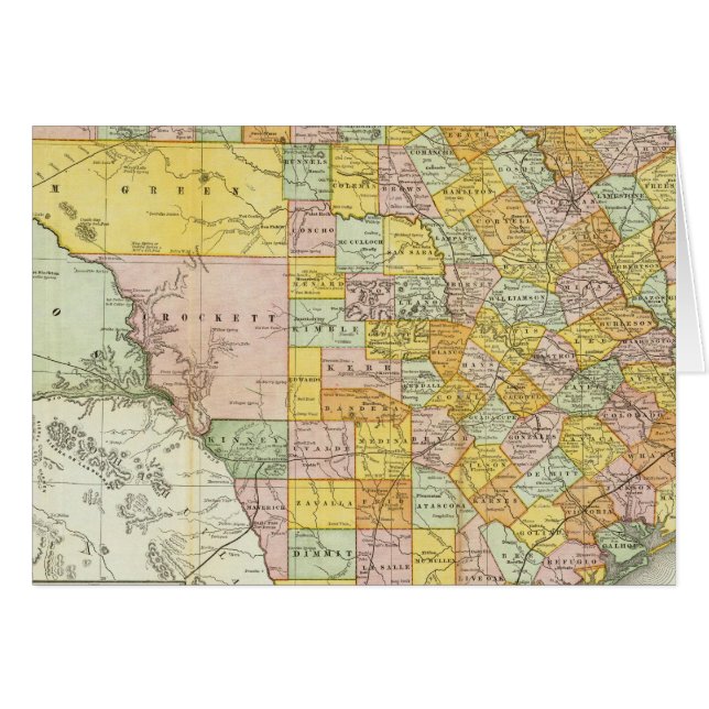 Rand McNally Railroad und Landkreis Map of Texas (Vorderseite (Horizontal))
