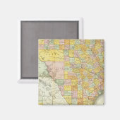 Rand McNally Railroad und Landkreis Map of Texas Magnet (Vorderseite/Rückseite)