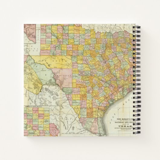 Rand McNally Railroad und Landkreis Map of Texas Notizblock (Rückseite)