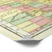 Rand McNally Railroad und Landkreis Map of Texas Poster (Ecke)