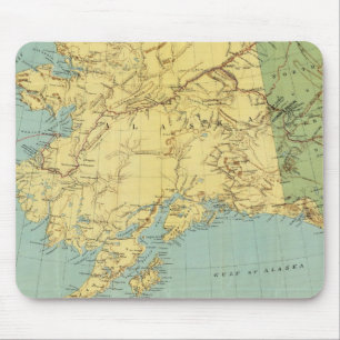 Rand McNallys Karte von Alaska Mousepad
