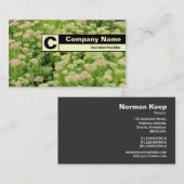 Rand Monogram - Sedum (Herbstfreude) Visitenkarte (Vorne/Hinten)