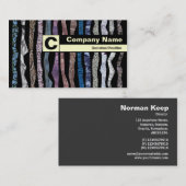 Rand Monogram - Sedum (Herbstfreude) Visitenkarte (Vorne/Hinten)