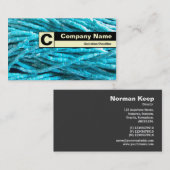 Rand-Monogramm - Beatmungsbraiden Visitenkarte (Vorne/Hinten)