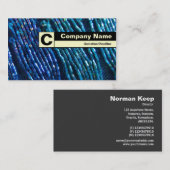 Rand-Monogramm - Beatmungsbraiden Visitenkarte (Vorne/Hinten)