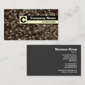 Rand-Monogramm - Blossom Visitenkarte (Vorne/Hinten)