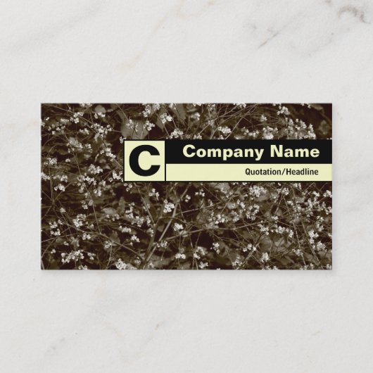 Rand-Monogramm - Blossom Visitenkarte (Vorderseite)