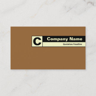 Rand Monogramm - braun 996633 Visitenkarte