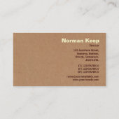 Rand Monogramm - Faltschachtel Visitenkarte (Rückseite)