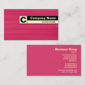 Rand-Monogramm - gebürsteter Crimson Visitenkarte (Vorne/Hinten)