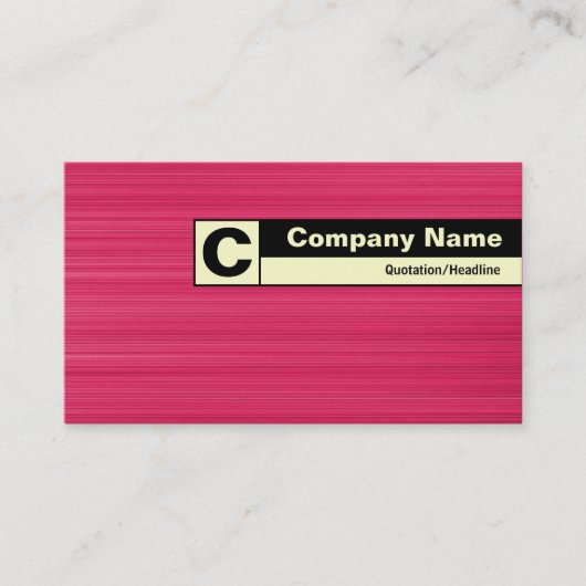 Rand-Monogramm - gebürsteter Crimson Visitenkarte (Vorderseite)