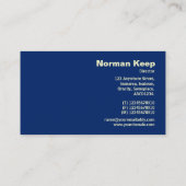 Rand Monogramm - Geometrisches Muster Visitenkarte (Rückseite)