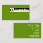 Rand Monogramm - Grün 669900 Visitenkarte (Vorne/Hinten)