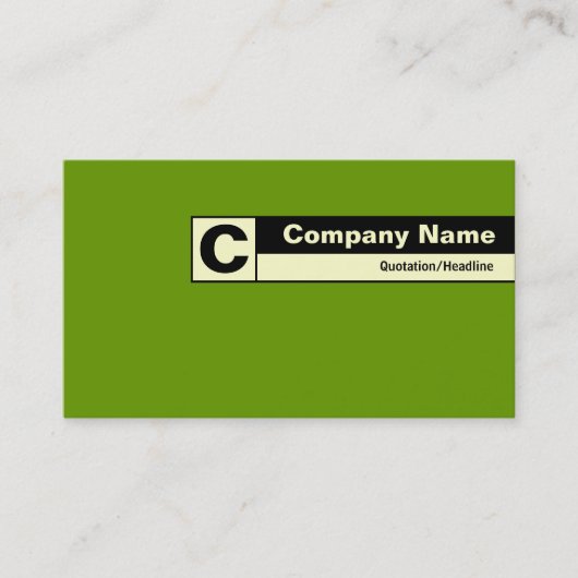 Rand Monogramm - Grün 669900 Visitenkarte (Vorderseite)