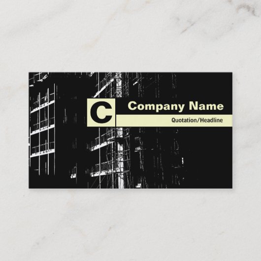 Rand-Monogramm - HC Construction Visitenkarte (Vorderseite)