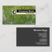 Rand-Monogramm - Japanisches Ahorn Visitenkarte (Vorne/Hinten)