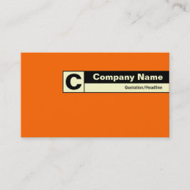 Rand Monogramm - Orange FF6600 Visitenkarte