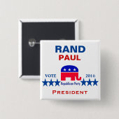 Rand Paul für Präsidenten 2016 Button (Vorne & Hinten)