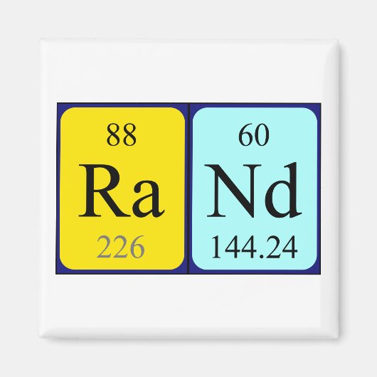 Rand Periodenmagnet Magnet (Vorne)
