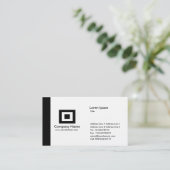 Rand - Schwarzes Visitenkarte (Stehend Vorderseite)