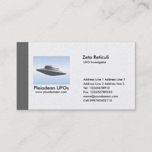 Rand UFO-Forscher - Grau Visitenkarte