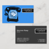 Rand-Umbau - blaue Hotline Visitenkarte (Vorne/Hinten)