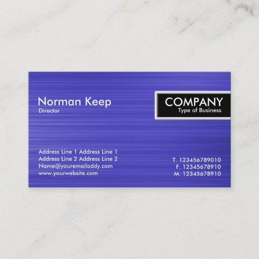 Rand-Umbau - gebürstete blaue Beschaffenheit Visitenkarte (Vorderseite)