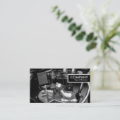 Rand-Umbau - klassischer Motorrad-Motor Visitenkarte (Stehend Vorderseite)