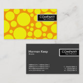 Rand-Umbau - pickelig - Gelb auf Orange Visitenkarte (Vorne/Hinten)