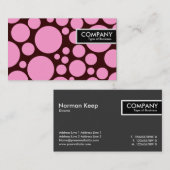 Rand-Umbau - pickelig - Rosa auf dunklem Brown Visitenkarte (Vorne/Hinten)