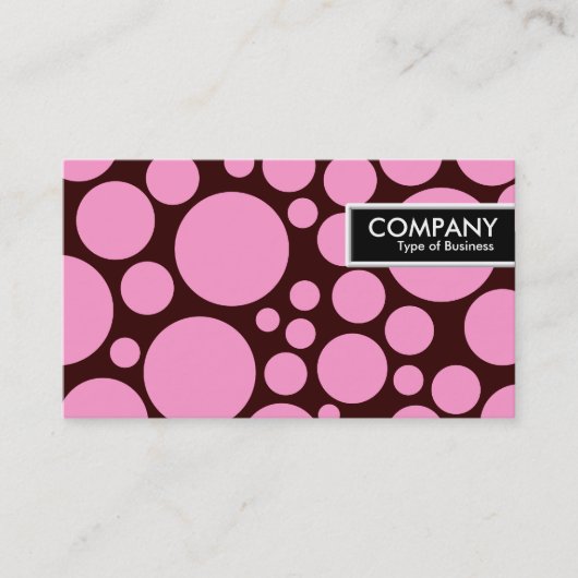 Rand-Umbau - pickelig - Rosa auf dunklem Brown Visitenkarte (Vorderseite)
