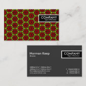 Rand-Umbau - roter Stern geometrisch Visitenkarte (Vorne/Hinten)