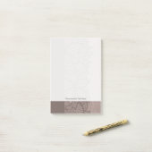 Rand und Hintergrund des linken Musters Post-it Klebezettel (Auf Schreibtisch)