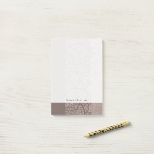 Rand und Hintergrund des linken Musters Post-it Klebezettel (Auf Schreibtisch)