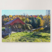 Randall Covered Bridge im Herbst, Vermont Puzzle (Horizontal)