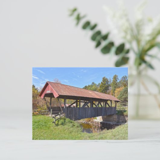 Randall Covered Bridge, Lyndon, Vermont Postcard Postkarte (Stehend Vorderseite)