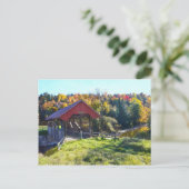 Randall Covered Bridge, Lyndon, Vermont Postkarte (Stehend Vorderseite)
