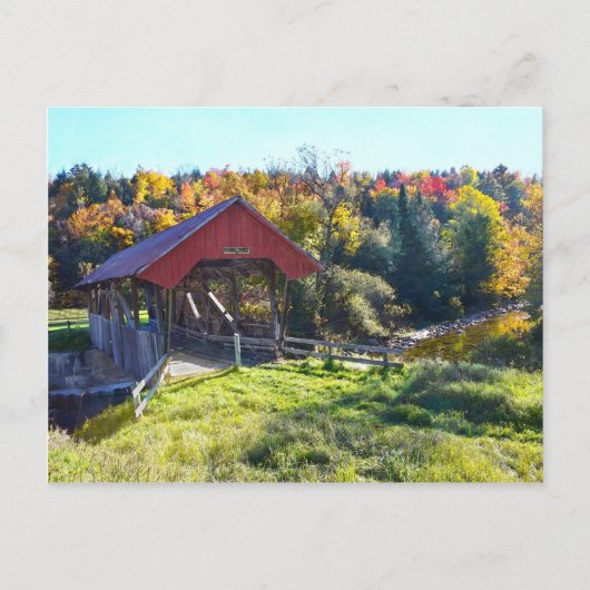 Randall Covered Bridge, Lyndon, Vermont Postkarte (Vorderseite)