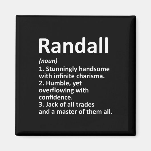 Randall Definition Personalisiert Name Funny Birth Magnet (Vorne)