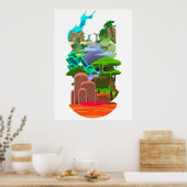 Rändelflächen Poster (Küche)